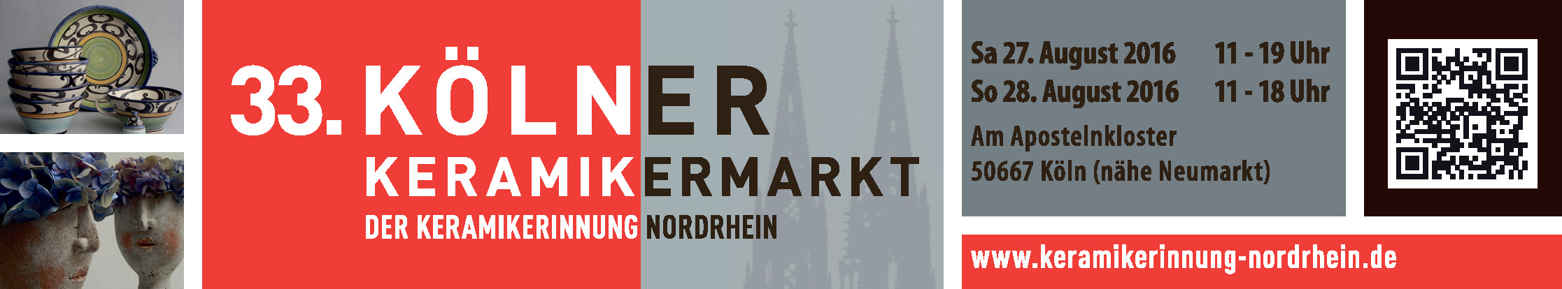 33. Kölner KeramikerMarkt 2016 27.-28. August 2016